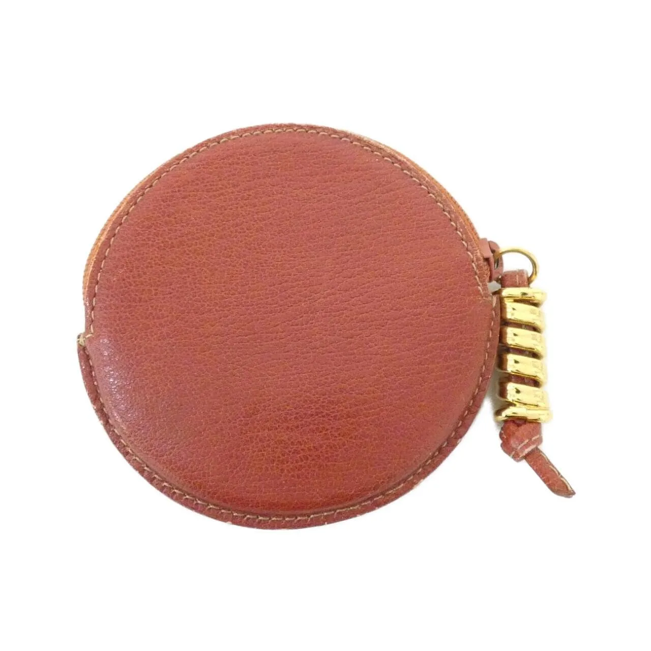 LOEWE Coin Case Leather Brown Leather Rank B - Thumbnail 2