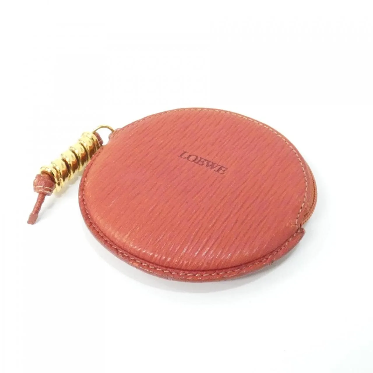 LOEWE Coin Case Leather Brown Leather Rank B - Thumbnail 3