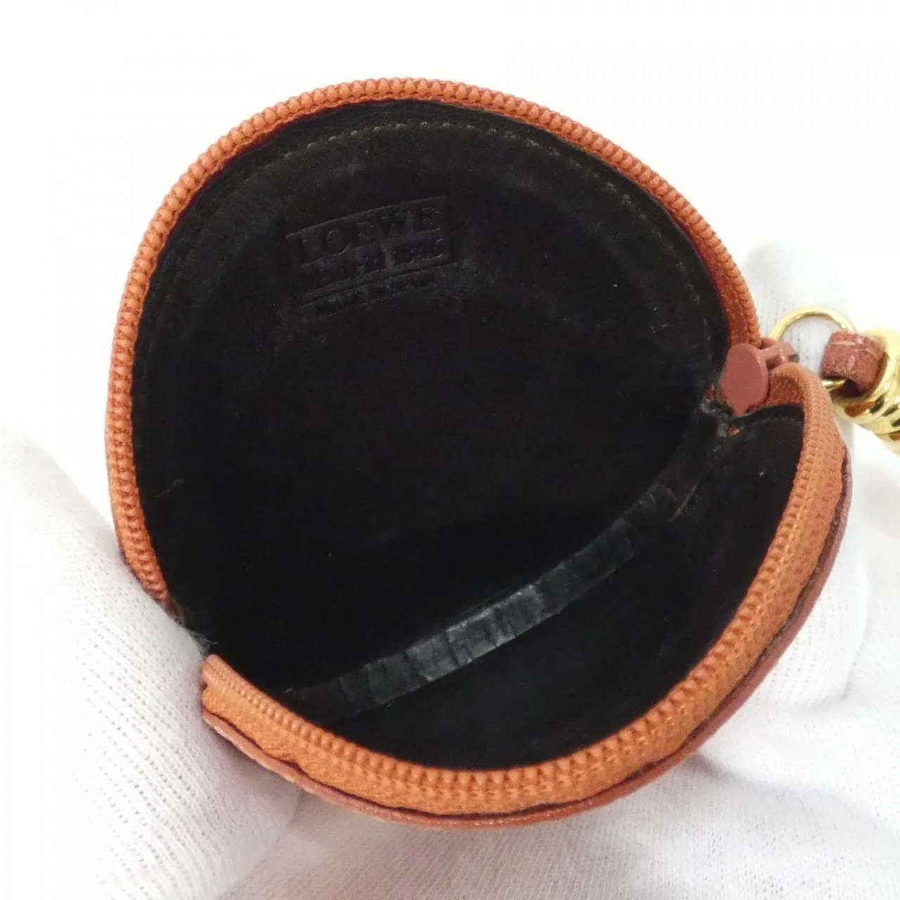 LOEWE Coin Case Leather Brown Leather Rank B - Thumbnail 9