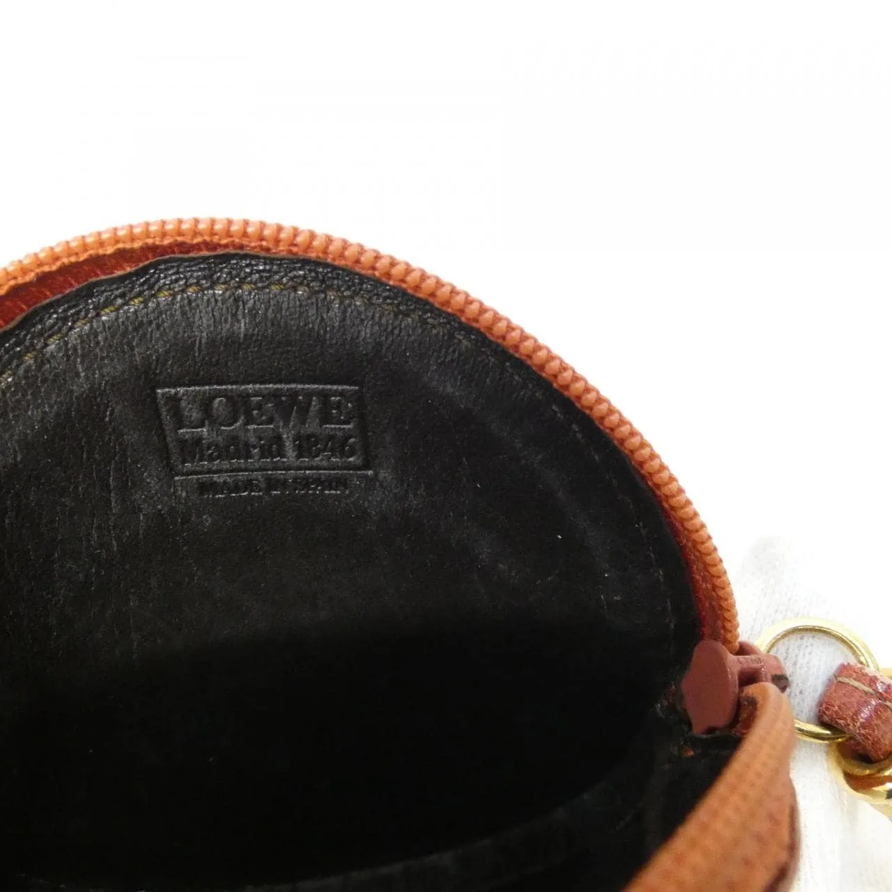 LOEWE Coin Case Leather Brown Leather Rank B - Thumbnail 10