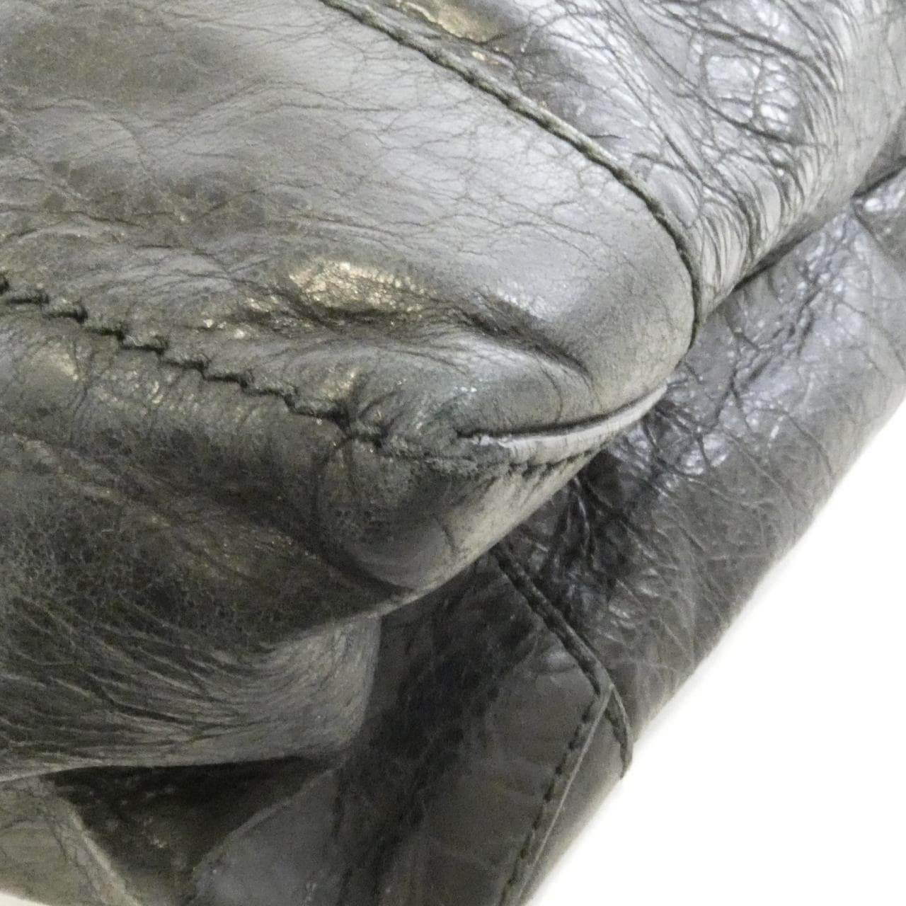 BALENCIAGA 272409 D9404 Shoulder Lambskin Black Lambskin - Thumbnail 3