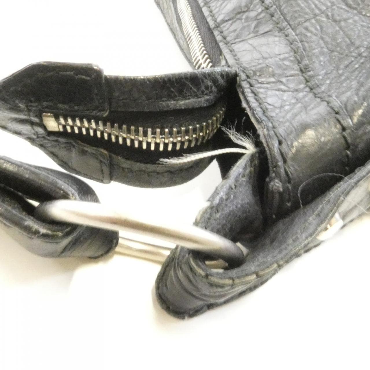 BALENCIAGA 272409 D9404 Shoulder Lambskin Black Lambskin - Thumbnail 7