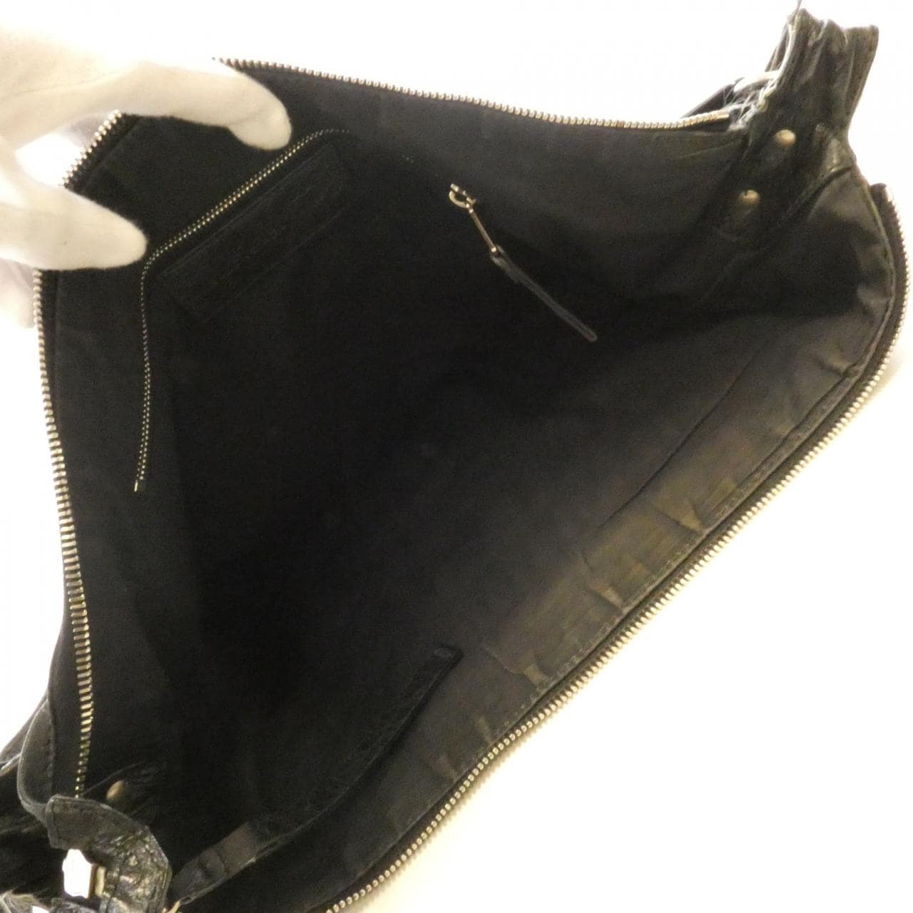 BALENCIAGA 272409 D9404 Shoulder Lambskin Black Lambskin - Thumbnail 8