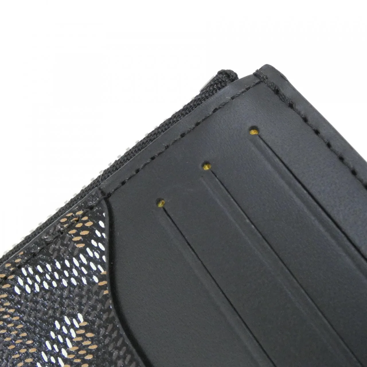 GOYARD Coin Case Canvas 黑色 帆布 中古品A - 縮圖 3