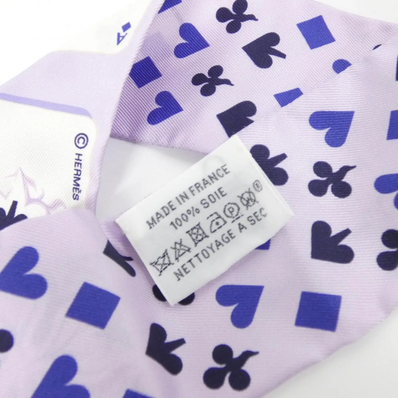 HERMES 063169S Scarf 白色 中古品A - 縮圖 3