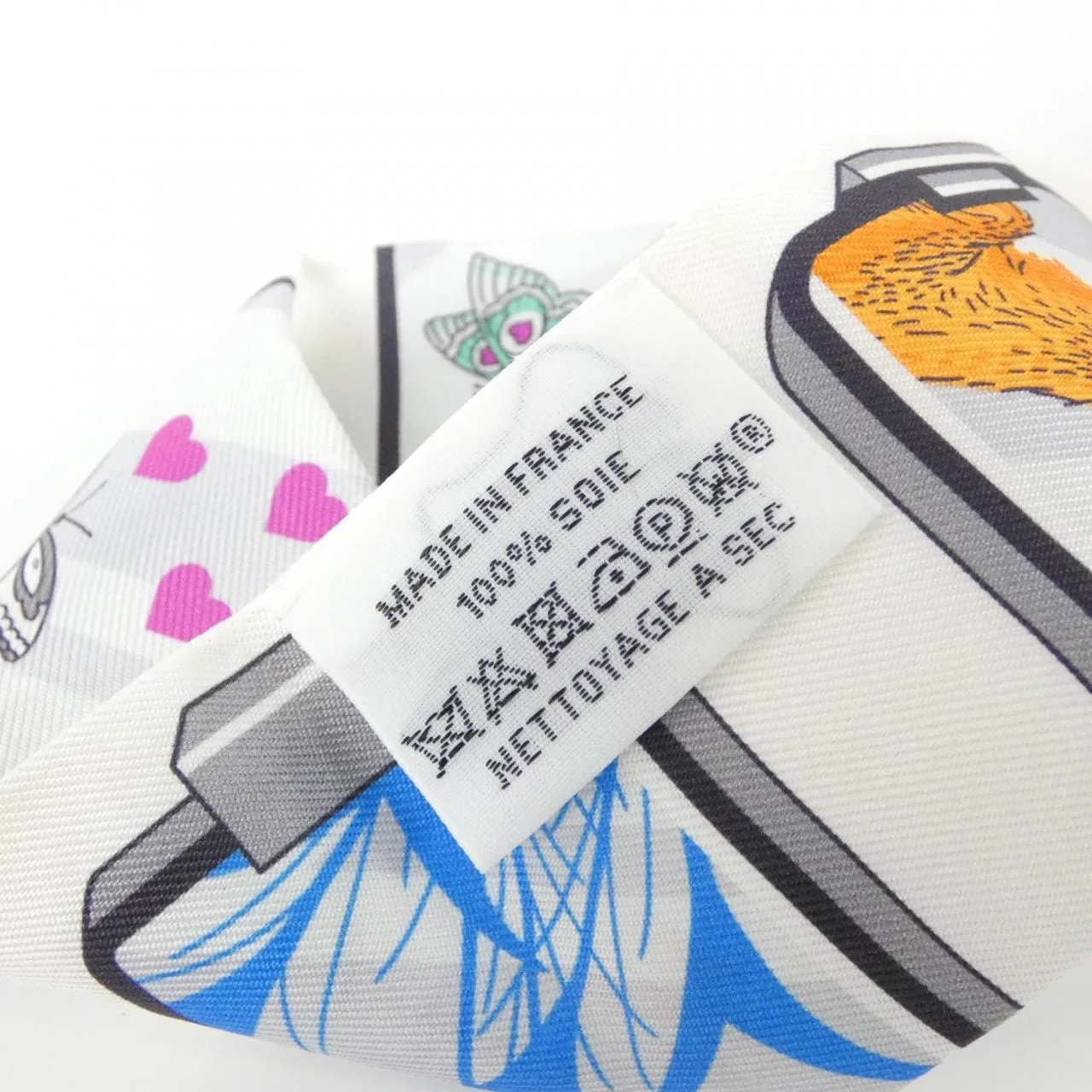 HERMES 063875S Scarf 白色 中古品A - 縮圖 3