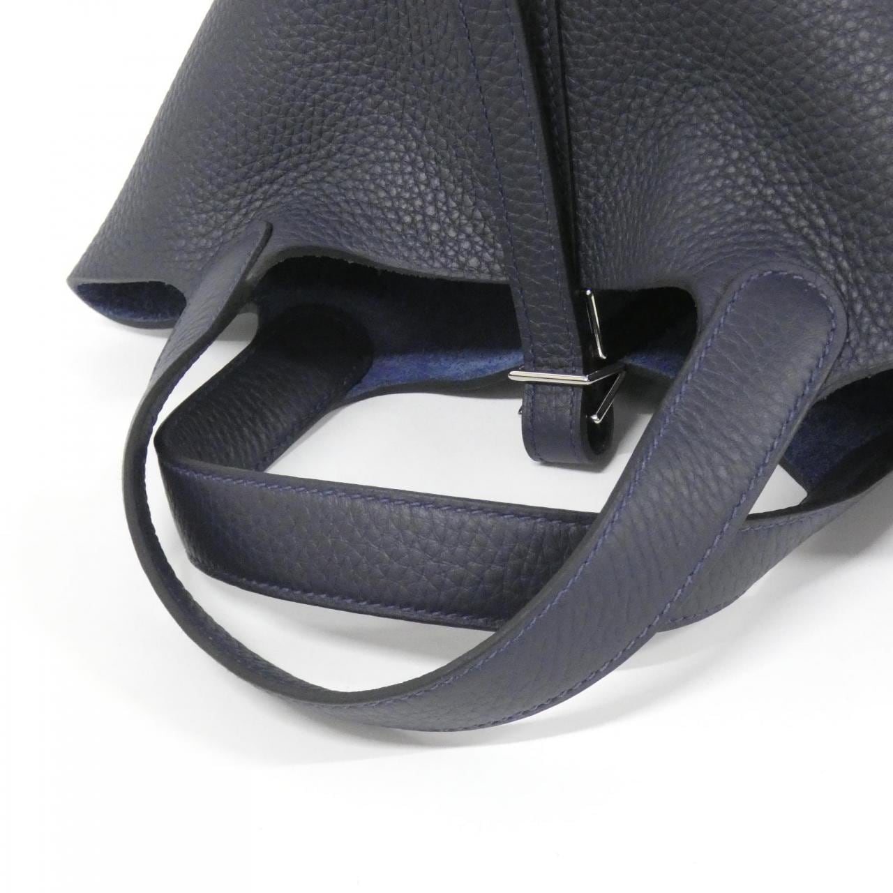 HERMES HERMÈS Picotin 056289CK Bag Clemence 藍色 Clemence 皮 未使用品 - 縮圖 4