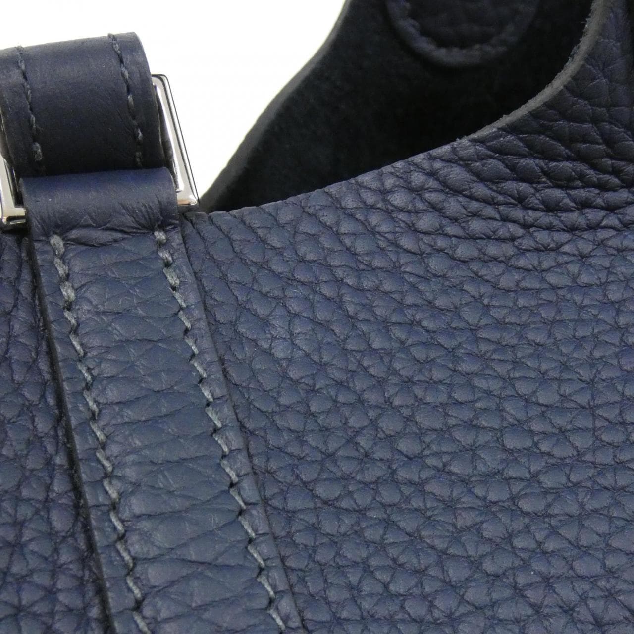 HERMES HERMÈS Picotin 056289CK Bag Clemence 藍色 Clemence 皮 中古品A - 縮圖 4