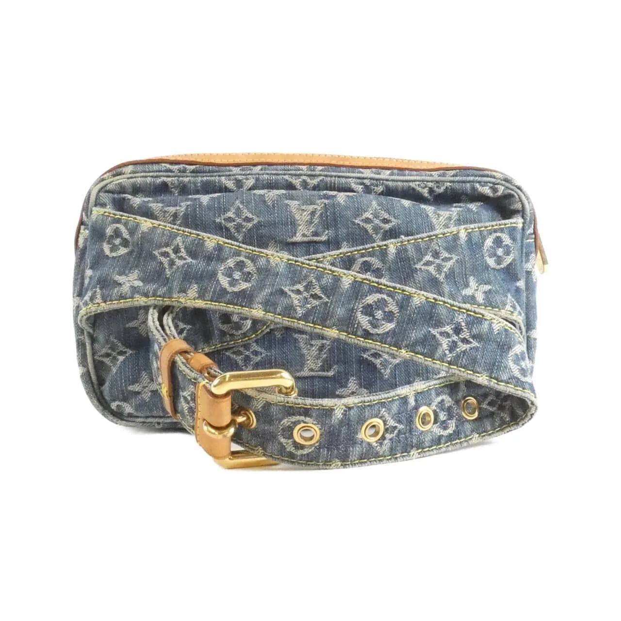LOUIS VUITTON Bum Bag M95347 Shoulder Monogram 藍色 Monogram 中古品B - 縮圖 2