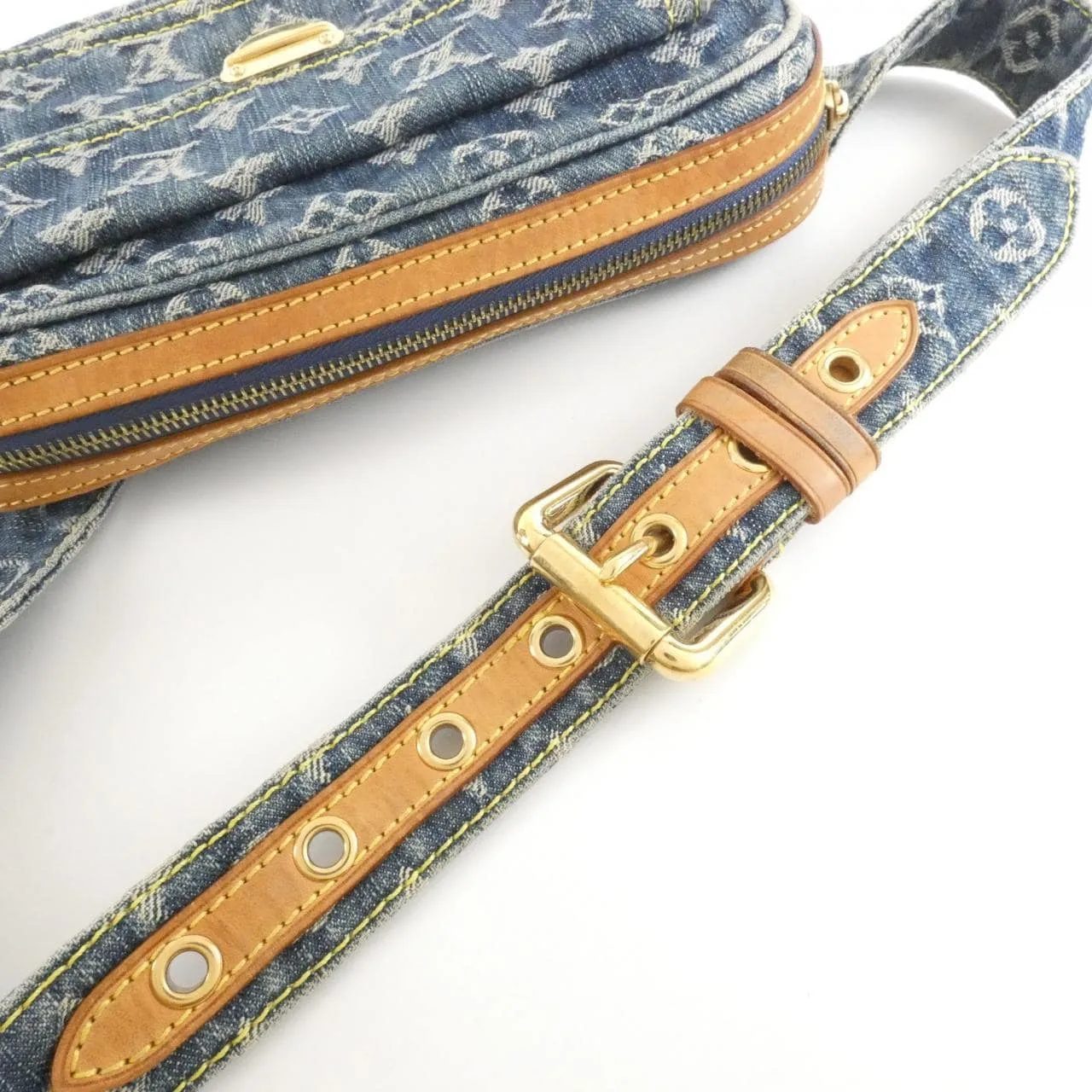 LOUIS VUITTON Bum Bag M95347 Shoulder Monogram 藍色 Monogram 中古品B - 縮圖 7