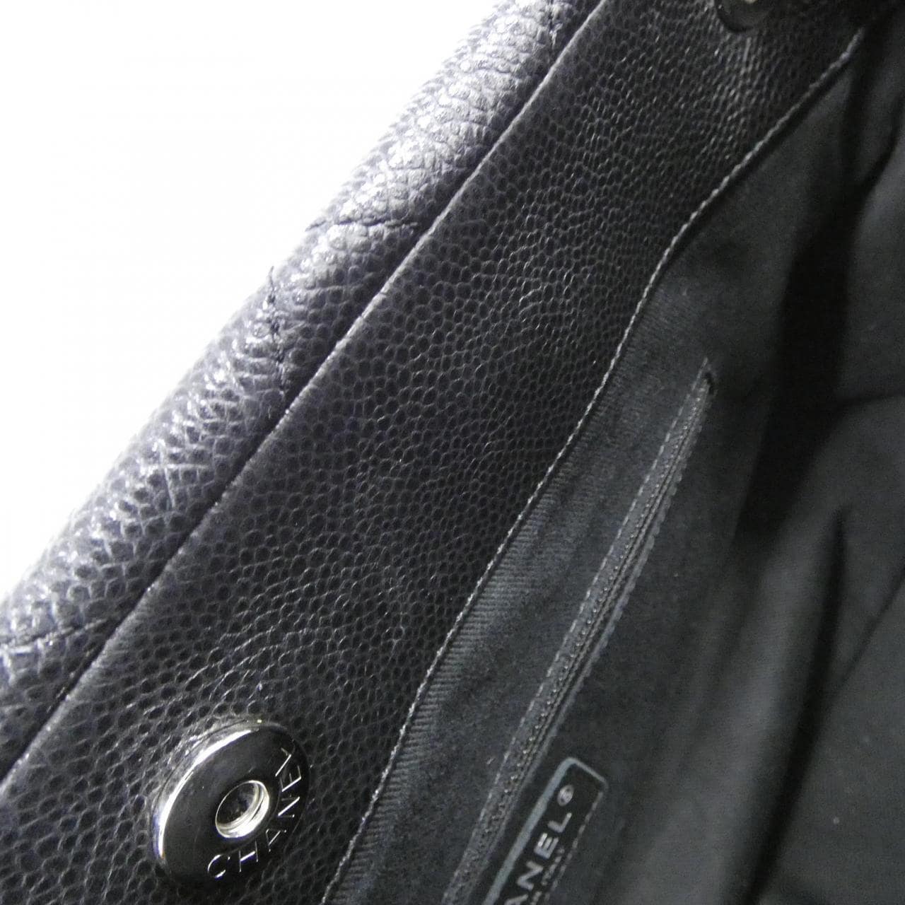 CHANEL 67292 Bag Grained Calfskin Black Grained Calfskin - Thumbnail 8