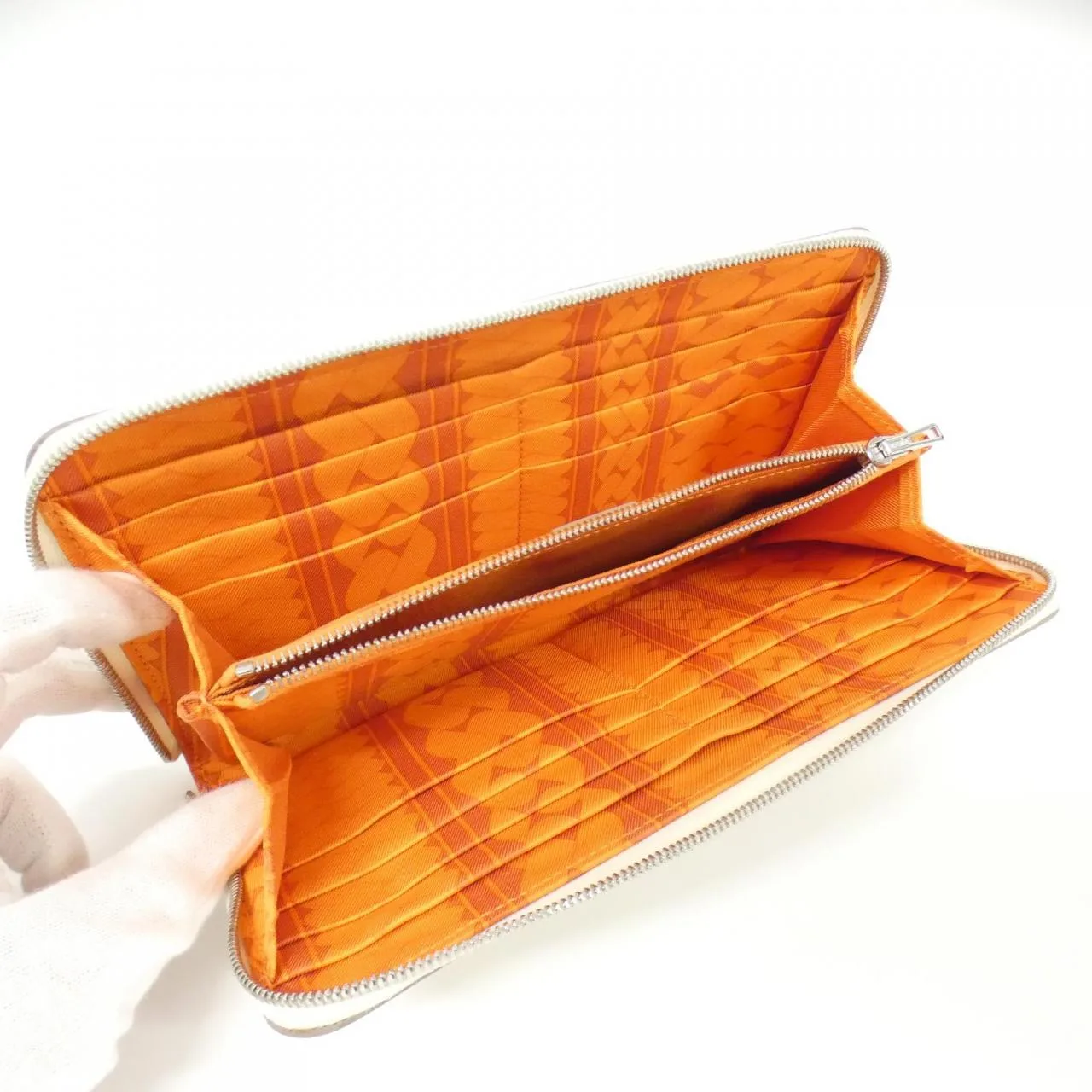 HERMES 069648CK Wallet Epsom Orange Epsom Leather Rank A - Thumbnail 7