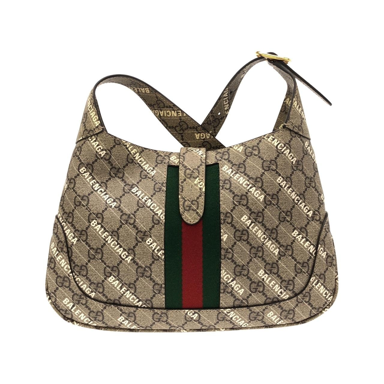 GUCCI Jackie 636706 ULZAG Shoulder Bag Canvas 黑色 帆布 中古品A - 縮圖 2