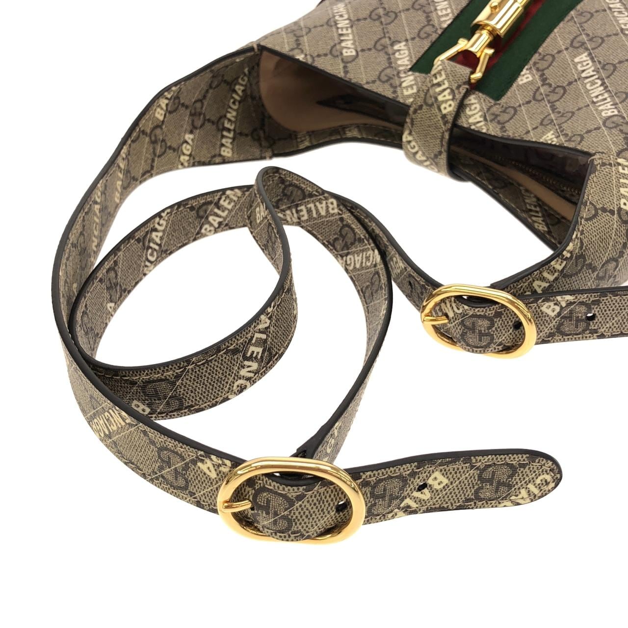 GUCCI Jackie 636706 ULZAG Shoulder Bag Canvas 黑色 帆布 中古品A - 縮圖 5