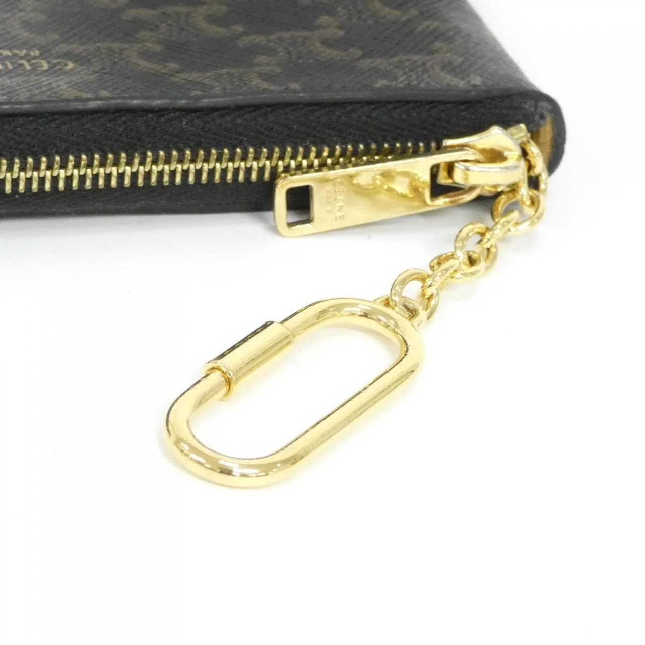 CELINE 10C662BTA Coin Case Canvas 黑色 帆布 中古品A - 縮圖 6