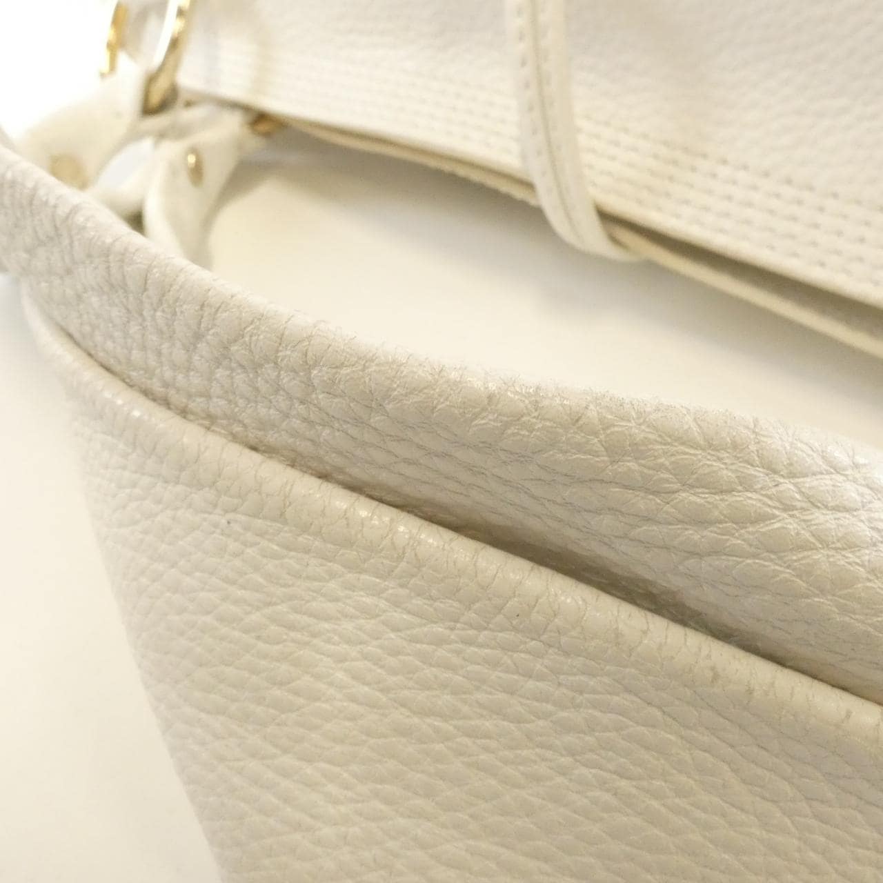 CELINE Handbag Leather 白色 皮革 中古品B - 縮圖 7