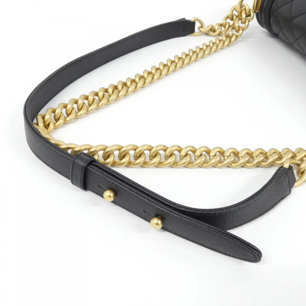 CHANEL Boy Chanel 67086 Shoulder Grained Calfskin Black Grained Calfskin - Thumbnail 5