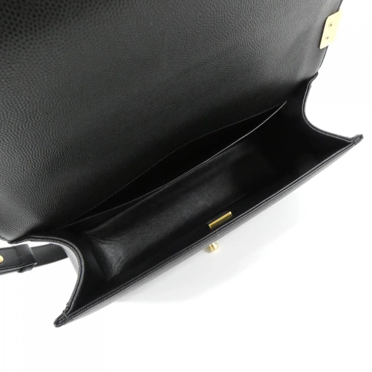 CHANEL Boy Chanel 67086 Shoulder Grained Calfskin Black Grained Calfskin - Thumbnail 7