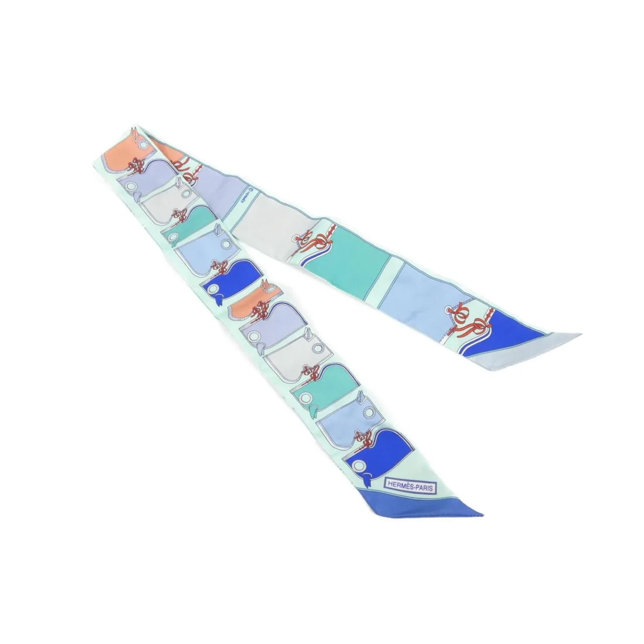 HERMES 063358S Scarf Blue