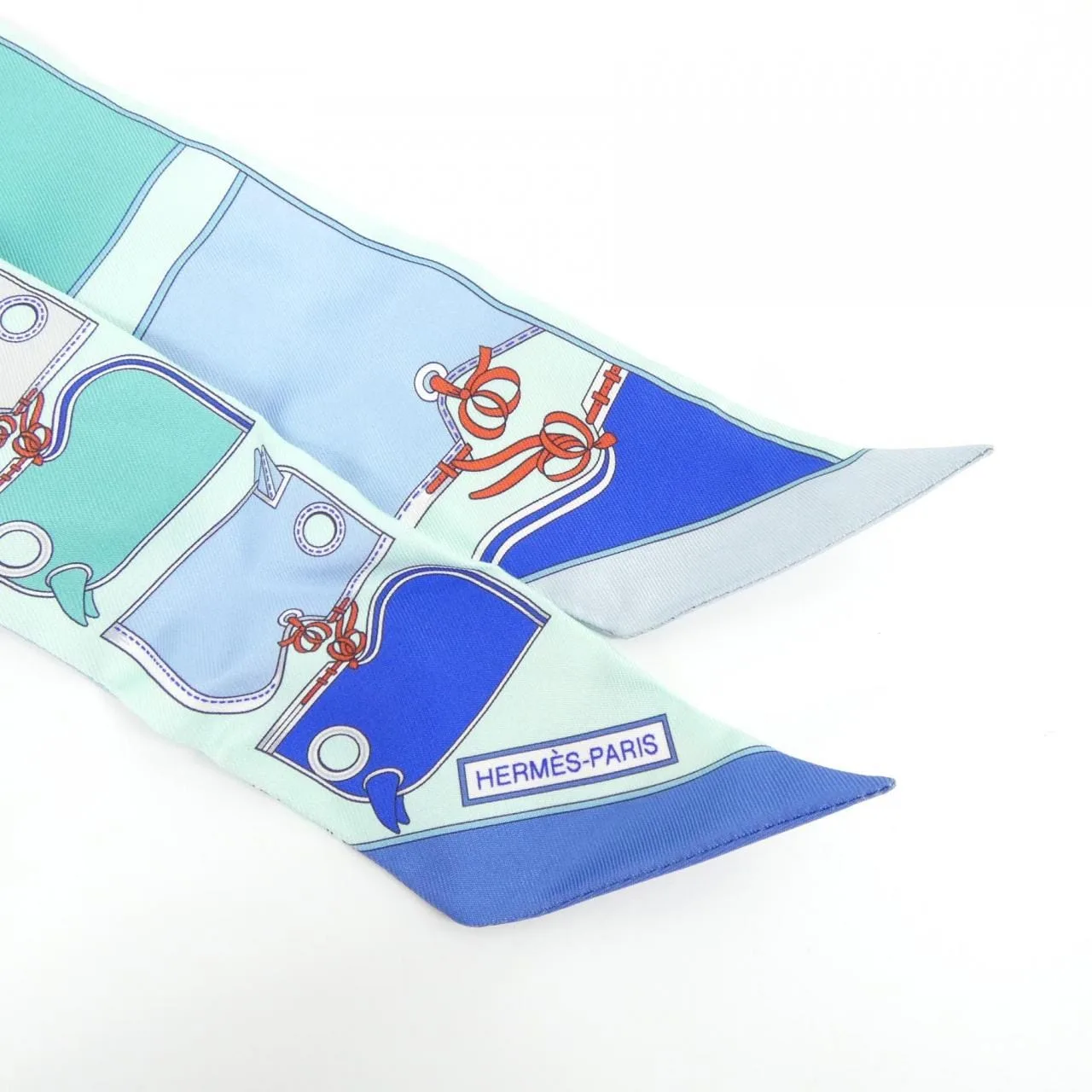 HERMES 063358S Scarf Blue Rank A - Thumbnail 2