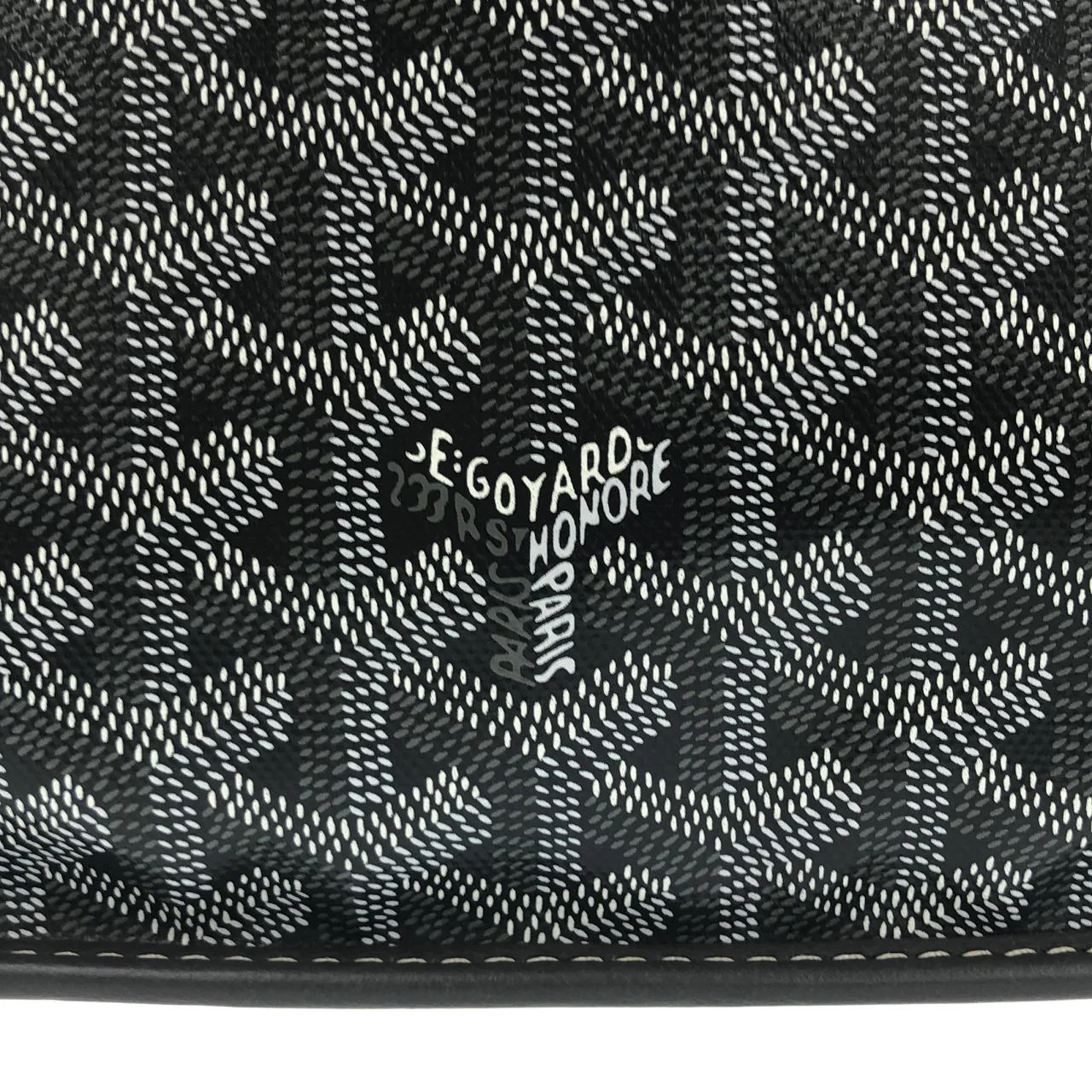 GOYARD Anjou Handbag Canvas 灰色 帆布 中古品A - 縮圖 4