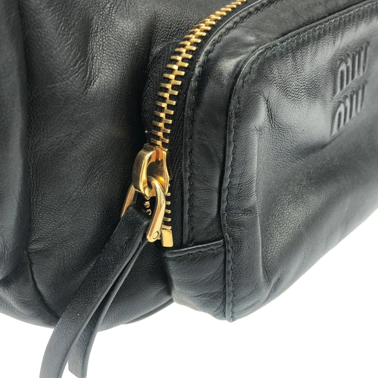 MIU MIU 5BC146 Shoulder 黑色 中古品A - 縮圖 4