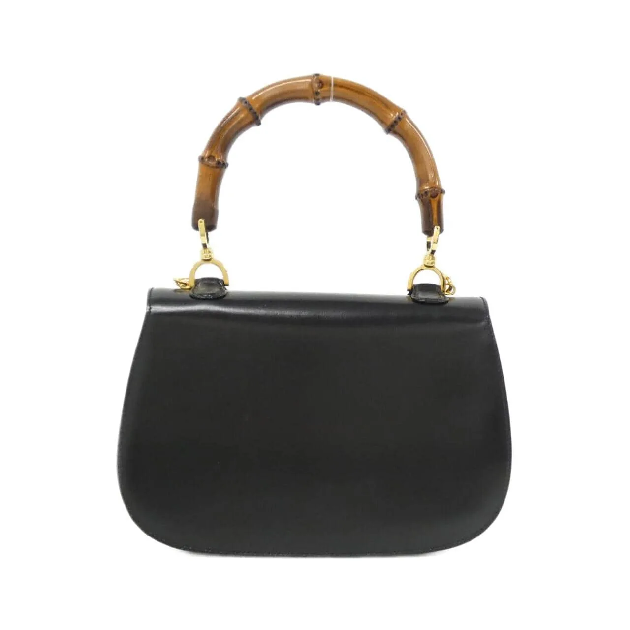GUCCI 000 2046 Handbag Leather 黑色 皮革 中古品A - 縮圖 2