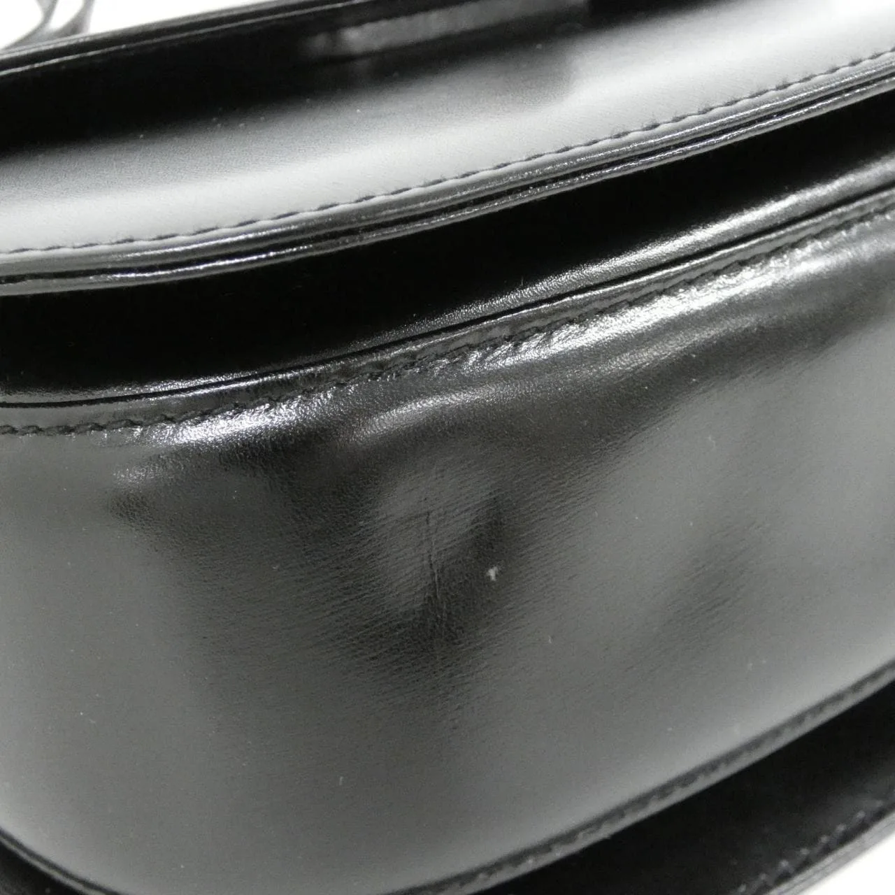 GUCCI 000 2046 Handbag Leather 黑色 皮革 中古品A - 縮圖 3