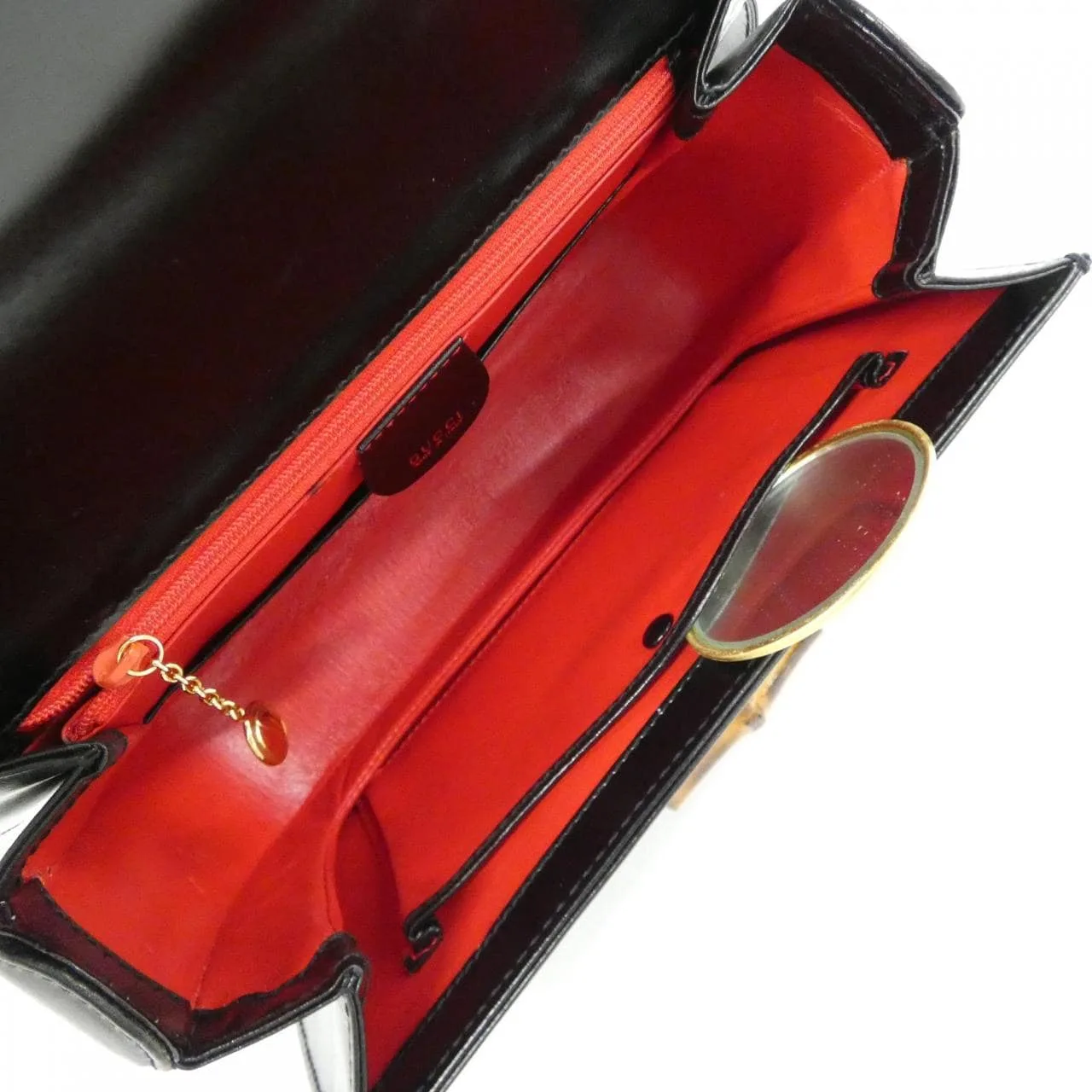 GUCCI 000 2046 Handbag Leather 黑色 皮革 中古品A - 縮圖 9