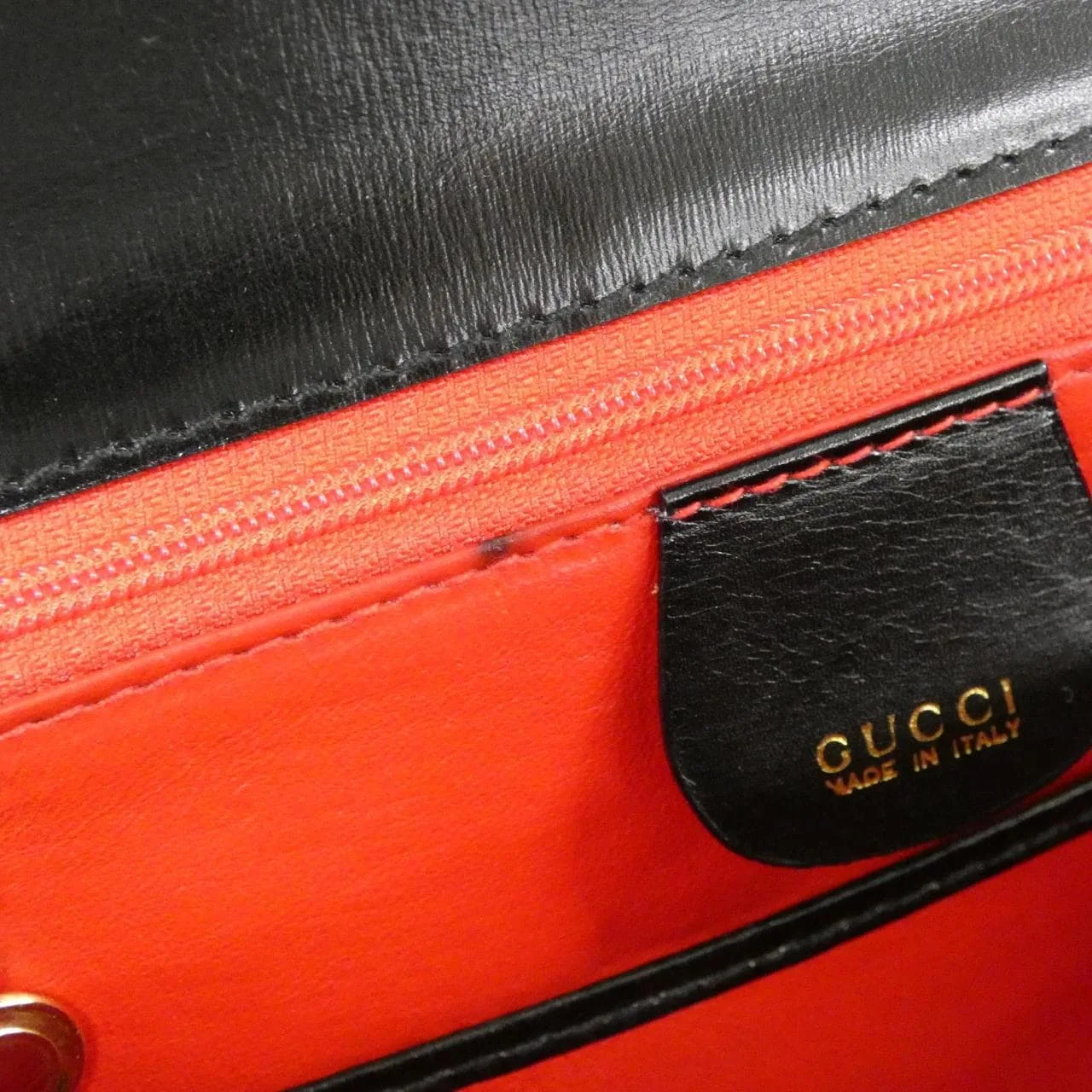 GUCCI 000 2046 Handbag Leather 黑色 皮革 中古品A - 縮圖 10