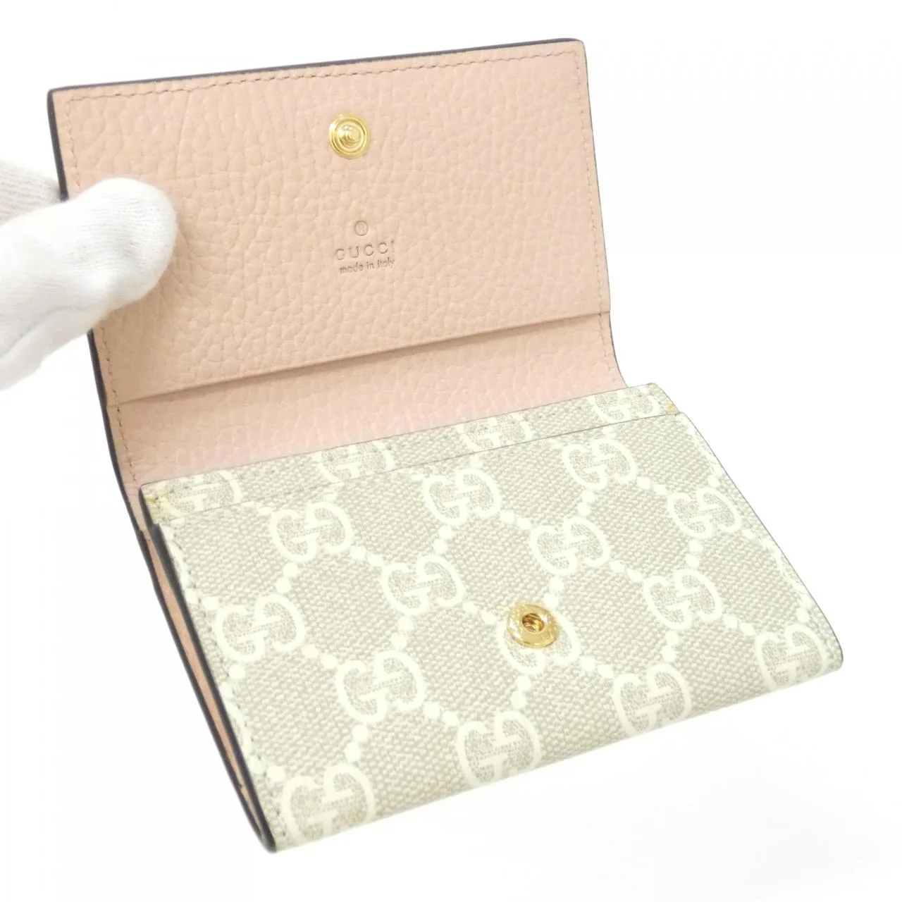 GUCCI 739525 AACFE Card Case Canvas Black Canvas Rank A - Thumbnail 4