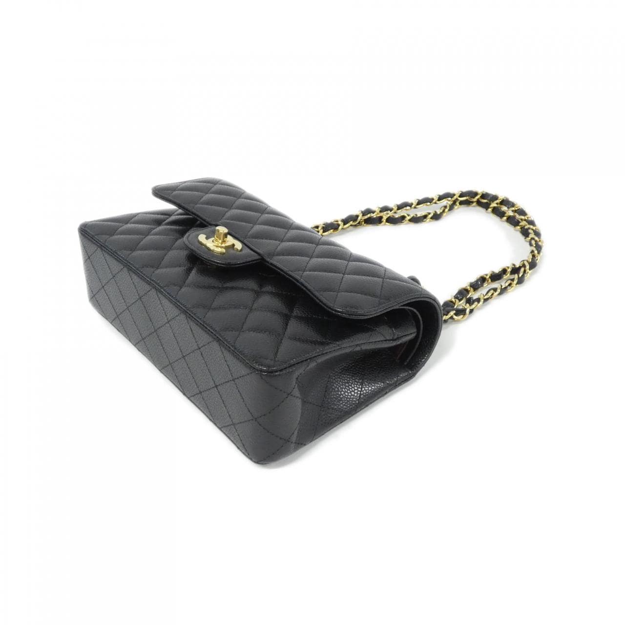 CHANEL Matelasse 1113 Shoulder Grained Calfskin Black Grained Calfskin - Thumbnail 3