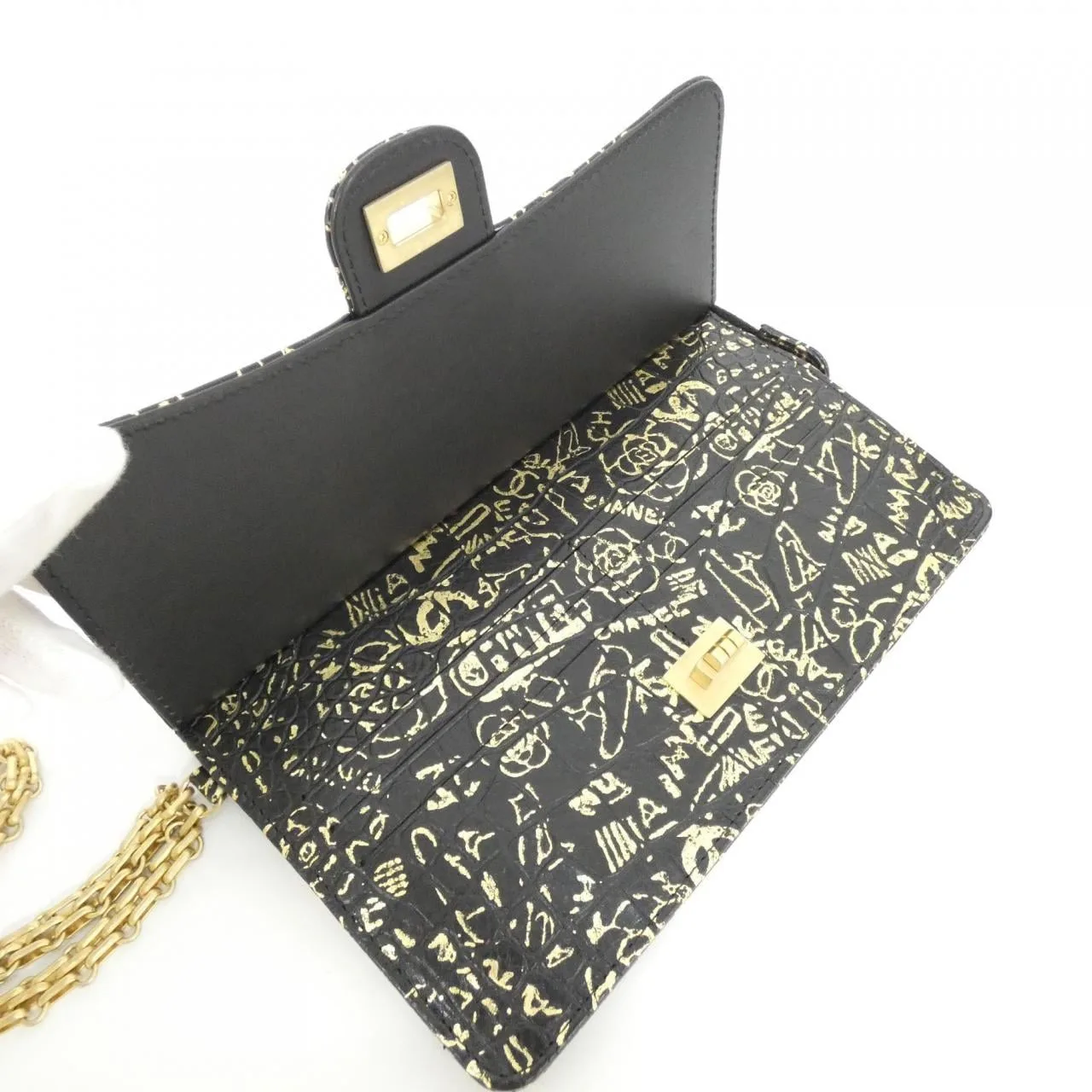 CHANEL Timeless Classic AP0623 Wallet Crocodile 黑色 鱷魚皮 中古品A - 縮圖 5