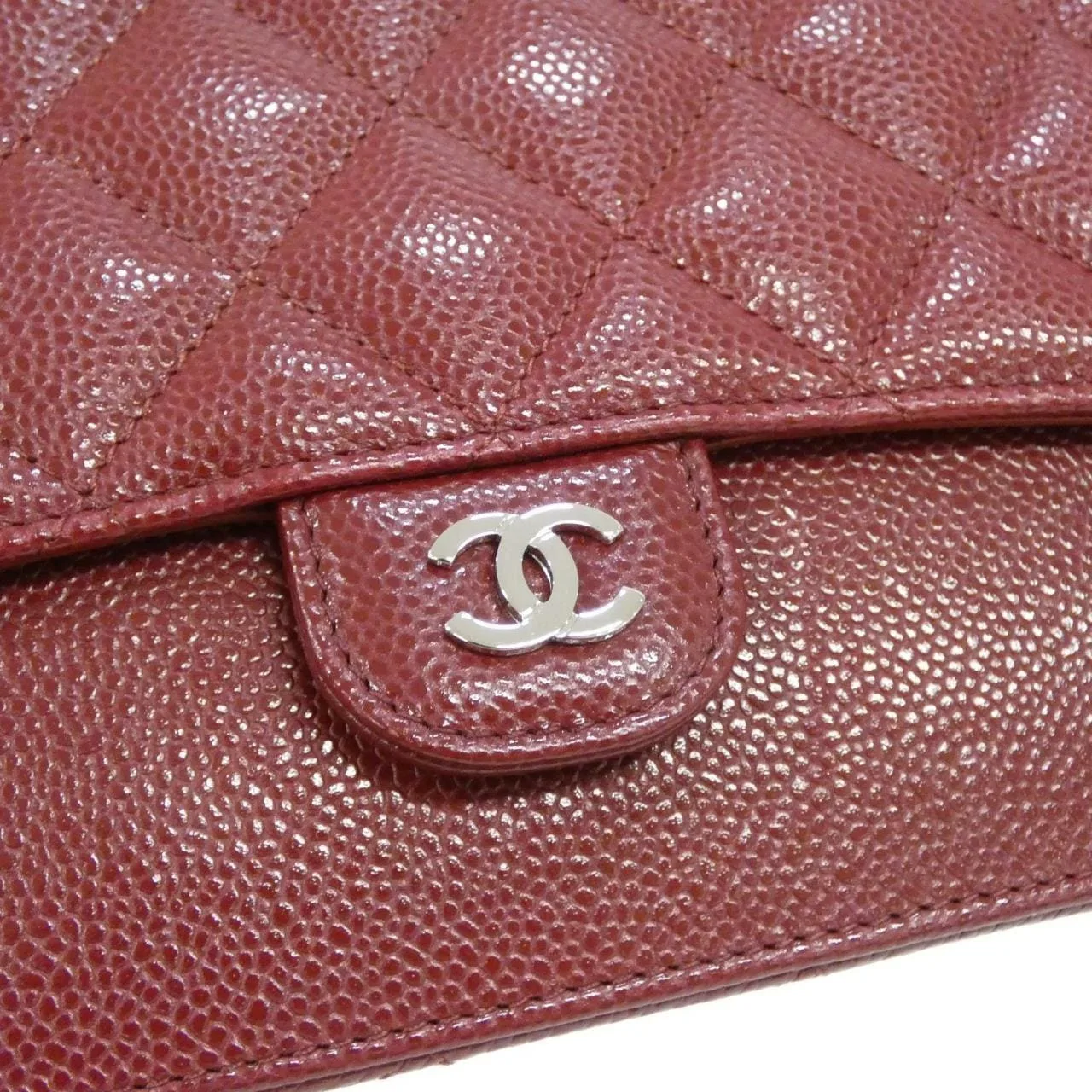 CHANEL Timeless Classic AP0766 Wallet Grained Calfskin Bordeaux Grained Calfskin Rank A - Thumbnail 4