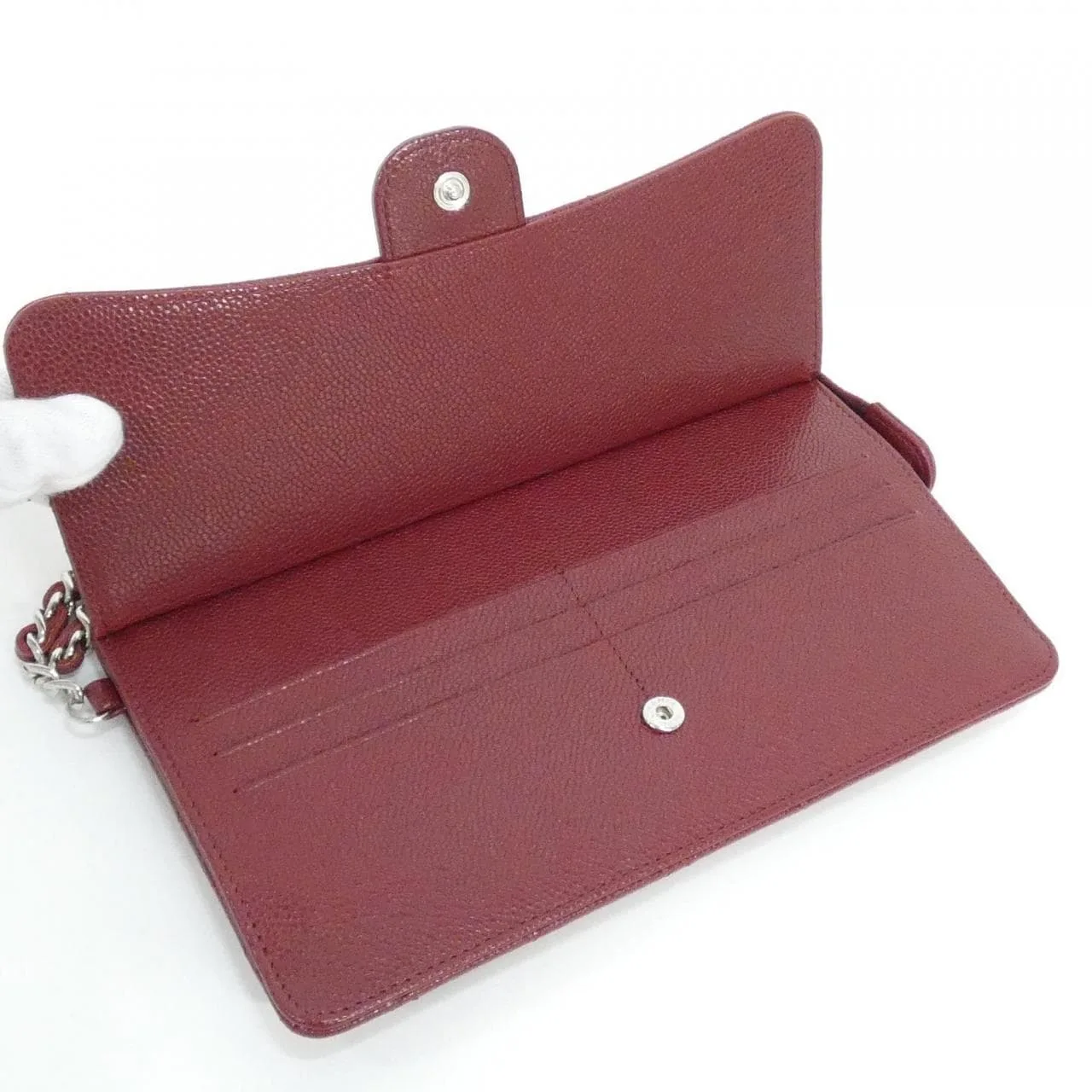 CHANEL Timeless Classic AP0766 Wallet Grained Calfskin Bordeaux Grained Calfskin Rank A - Thumbnail 7