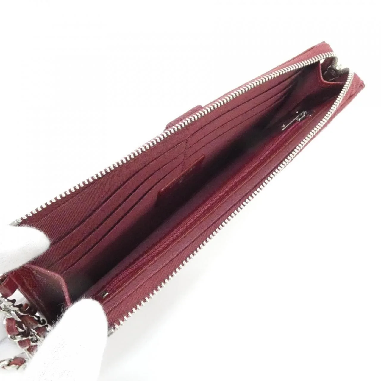 CHANEL Timeless Classic AP0766 Wallet Grained Calfskin Bordeaux Grained Calfskin Rank A - Thumbnail 8