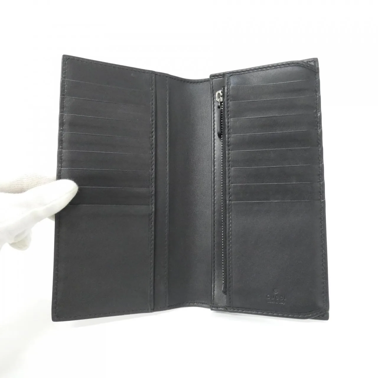 GUCCI 821213 FAD6M Wallet Canvas 黑色 帆布 中古品A - 縮圖 2