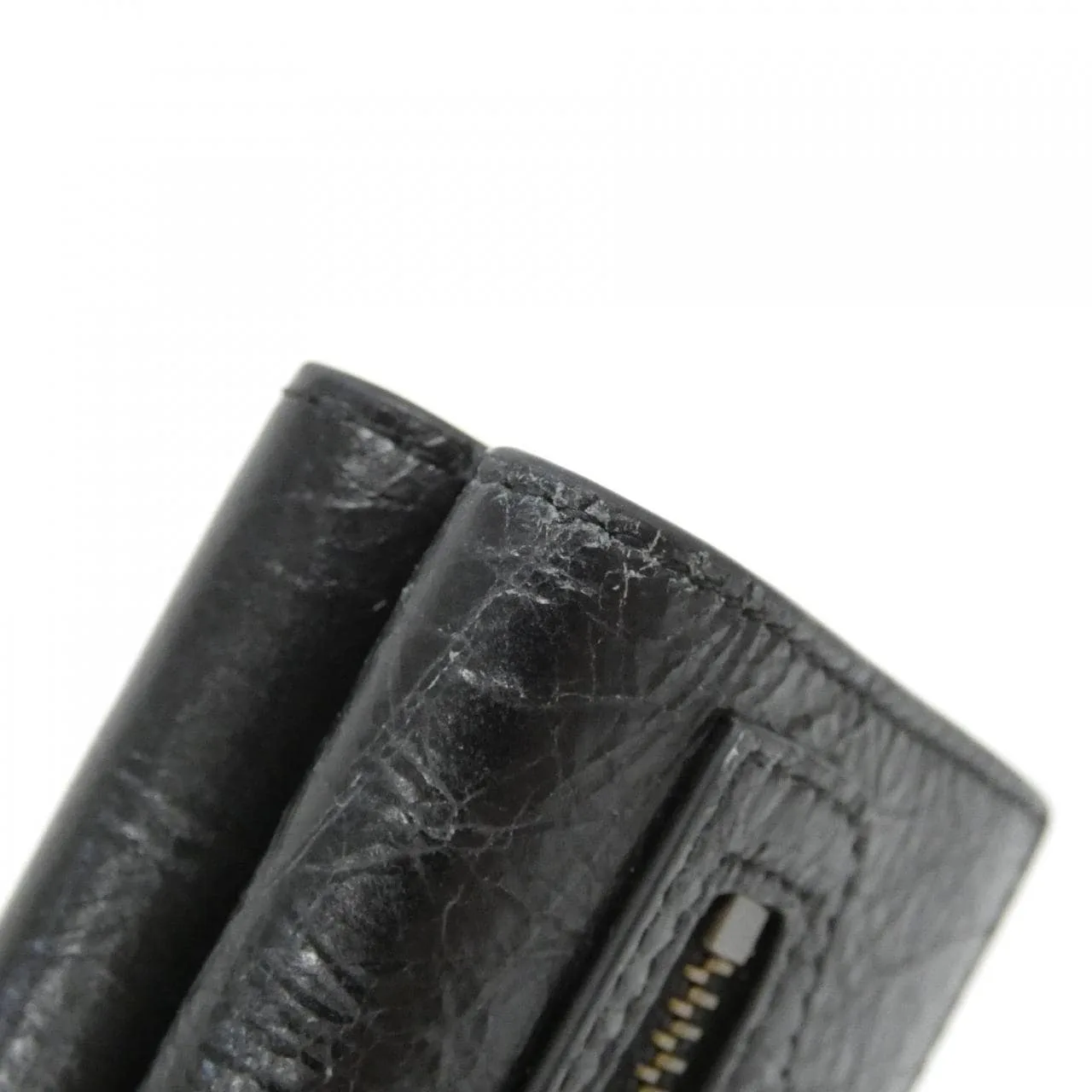 BALENCIAGA Le City 810669 2ABFY Wallet Lambskin Black Lambskin Rank A - Thumbnail 4
