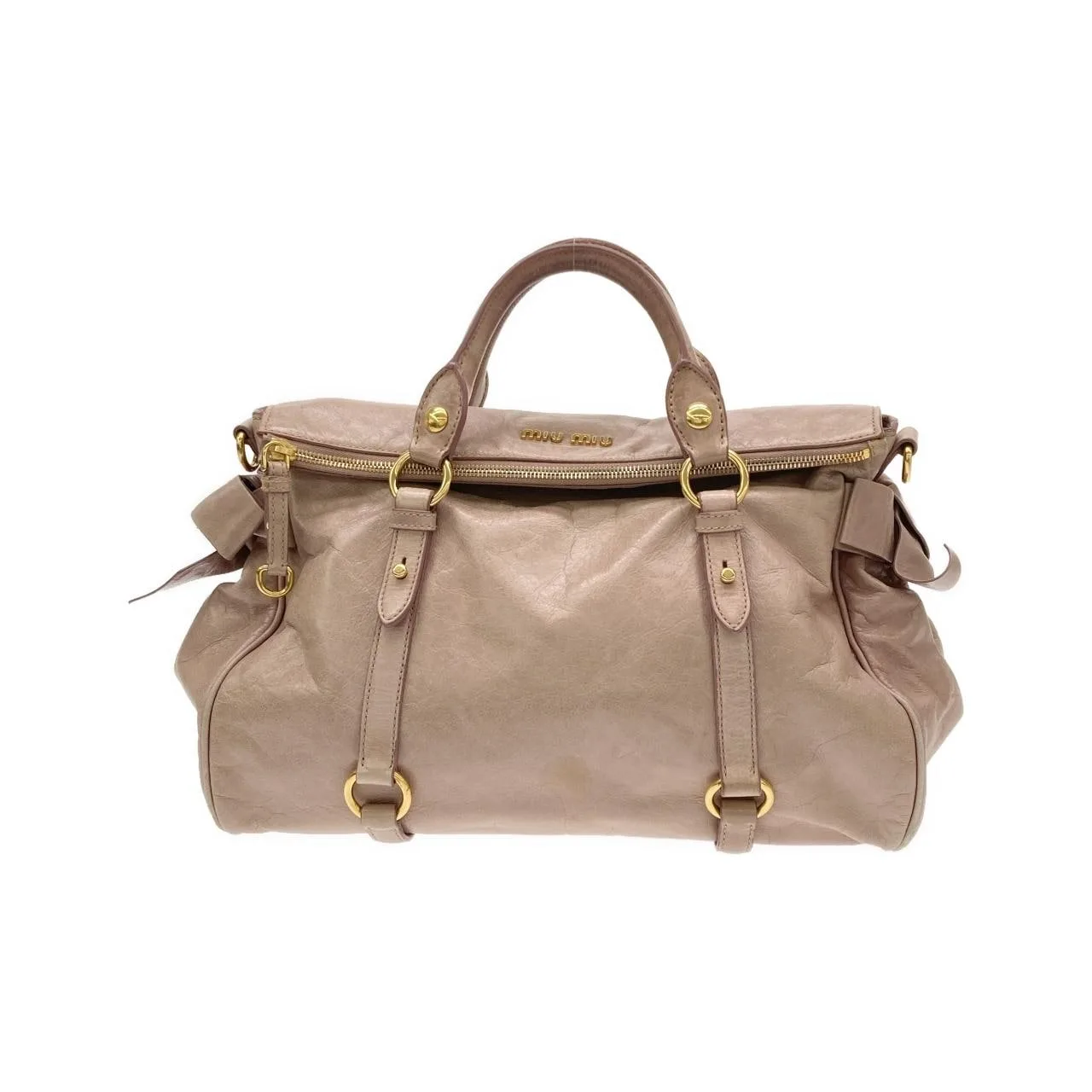 MIU MIU RT0363 Handbag Leather Pink