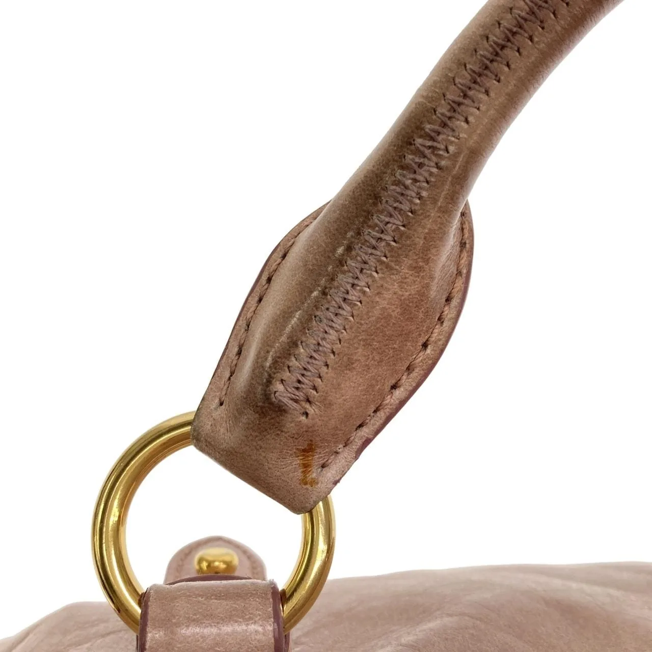 MIU MIU RT0363 Handbag Leather Pink Leather - Thumbnail 7