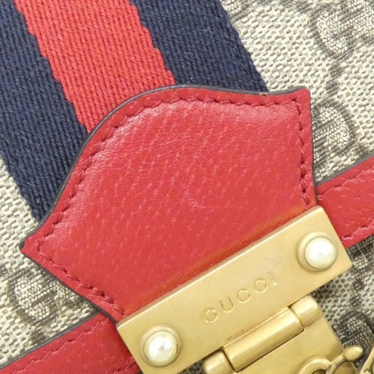 GUCCI 524356 9I6BT Shoulder Canvas 黑色 帆布 中古品A - 縮圖 6