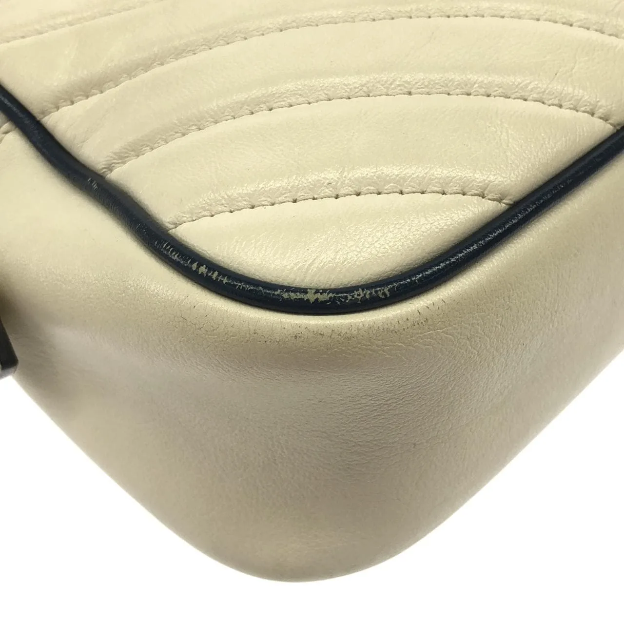 GUCCI Marmont 447632 0OLFX Shoulder Leather Black Leather - Thumbnail 3