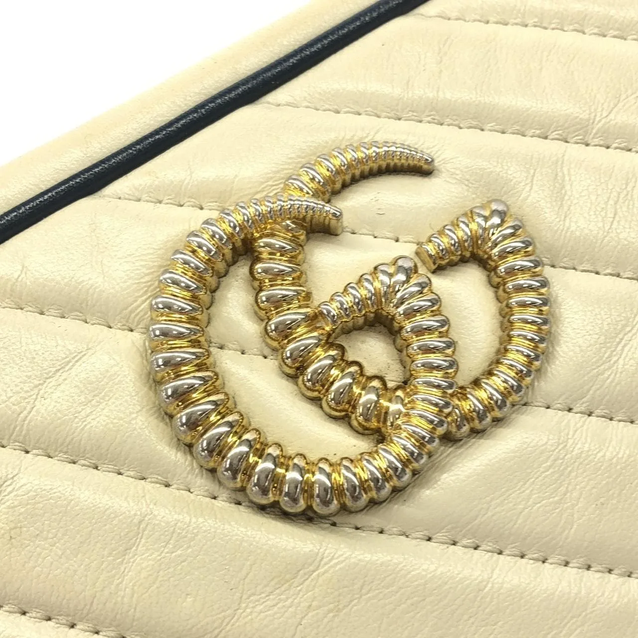 GUCCI Marmont 447632 0OLFX Shoulder Leather Black Leather - Thumbnail 6