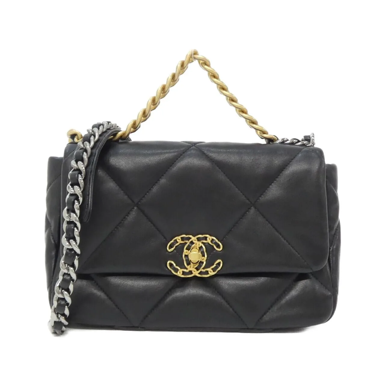 CHANEL Chanel 19 AS1160 Shoulder Lambskin Black