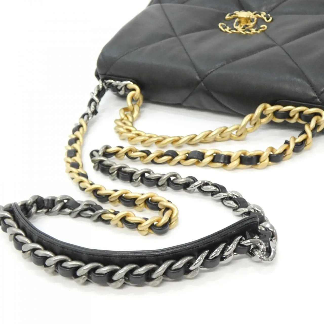 CHANEL Chanel 19 AS1160 Shoulder Lambskin Black Lambskin Rank A - Thumbnail 5