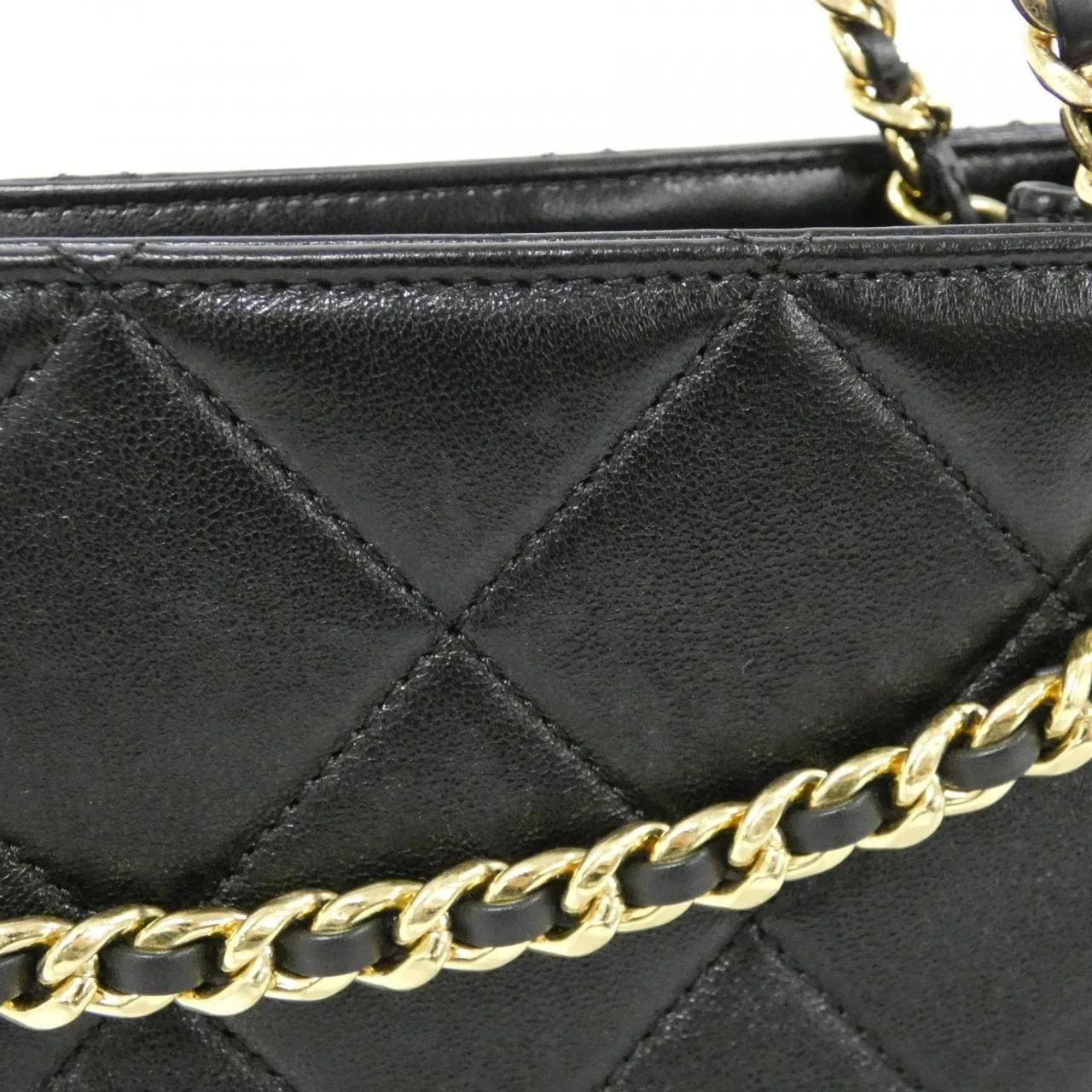 CHANEL AS5724 Handbag Lambskin 黑色 羊皮 中古品A - 縮圖 5