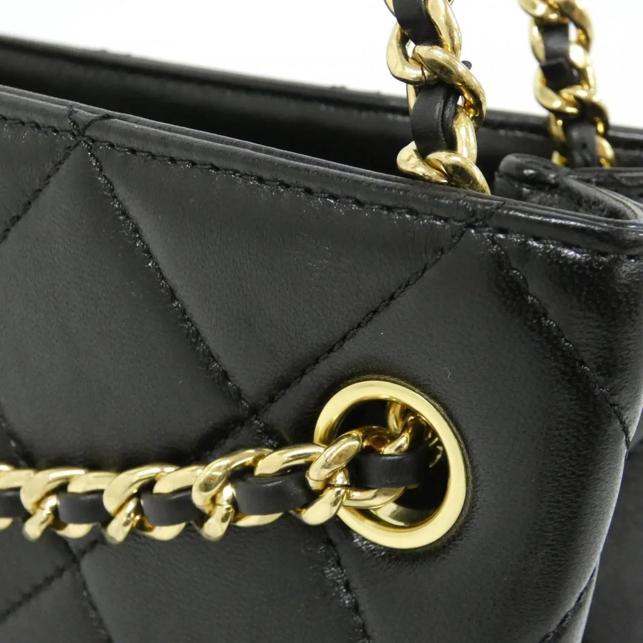 CHANEL AS5724 Handbag Lambskin 黑色 羊皮 中古品A - 縮圖 6