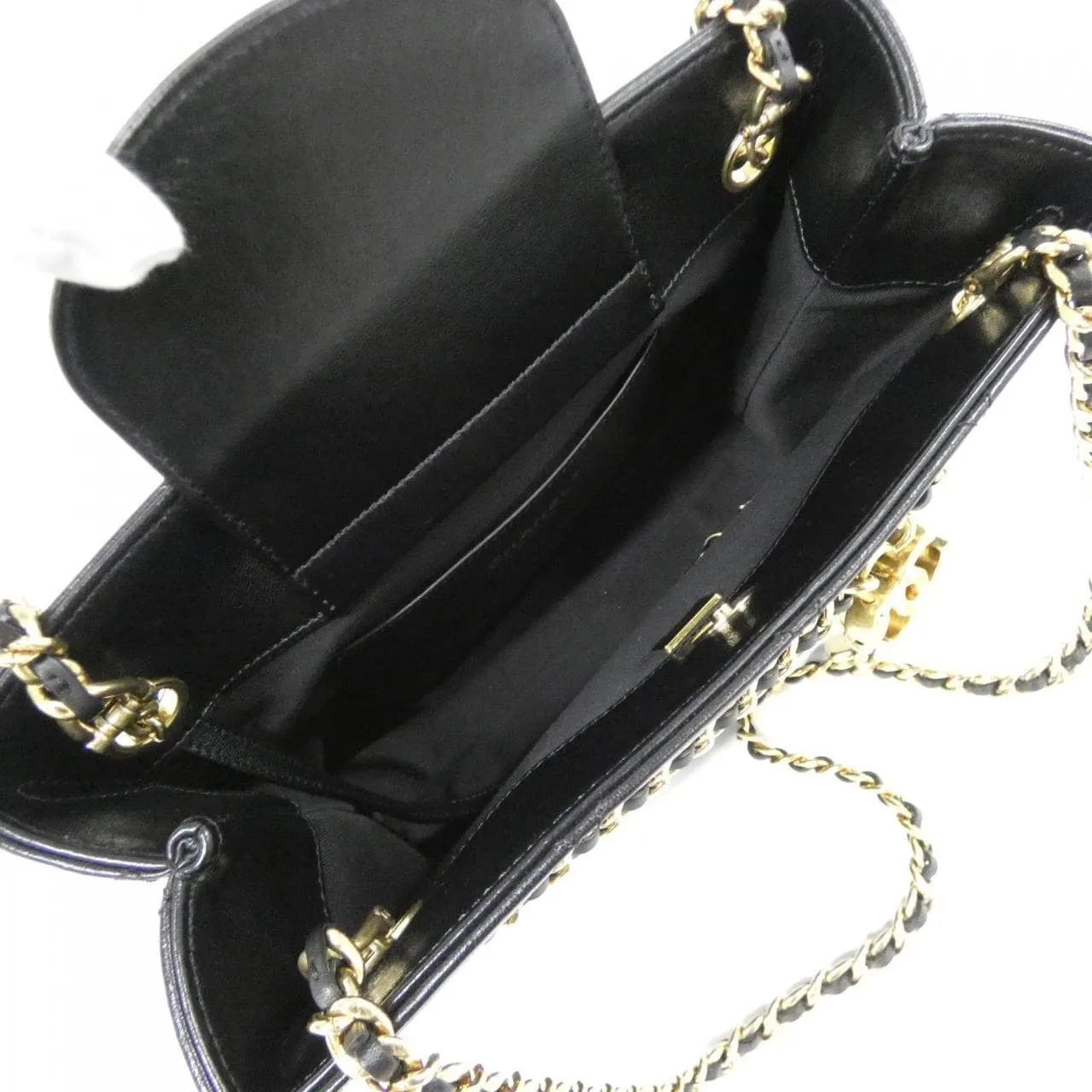CHANEL AS5724 Handbag Lambskin 黑色 羊皮 中古品A - 縮圖 9