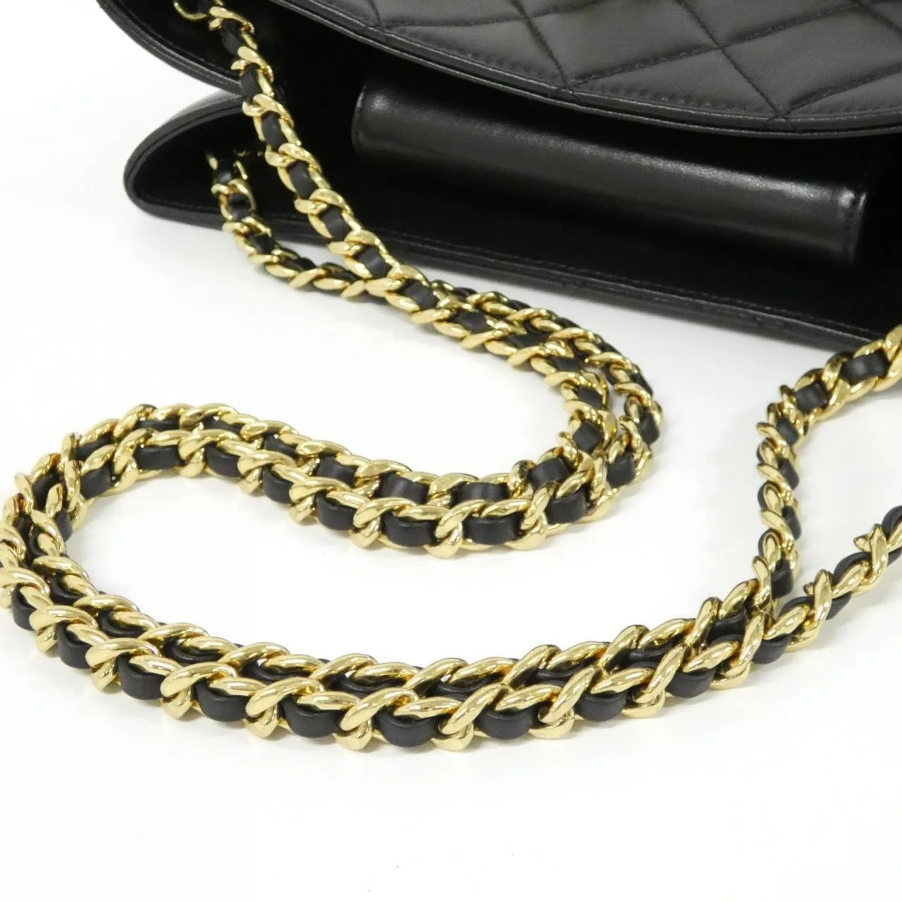 CHANEL AS5743 Handbag Lambskin 黑色 羊皮 中古品A - 縮圖 8