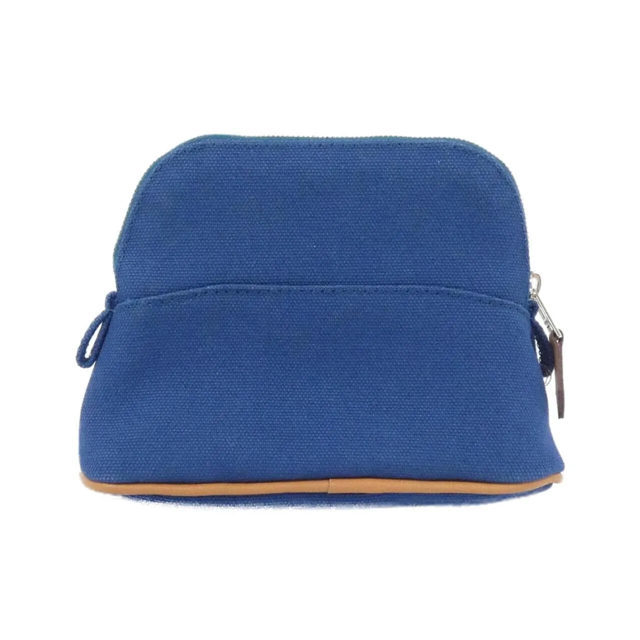 HERMES Bolide 102772M Pouch Canvas 藍色 帆布 中古品A - 縮圖 2